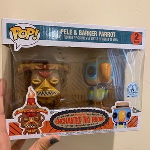 Funko Pop Barker Parrot and Pele, Disney Exclusive
